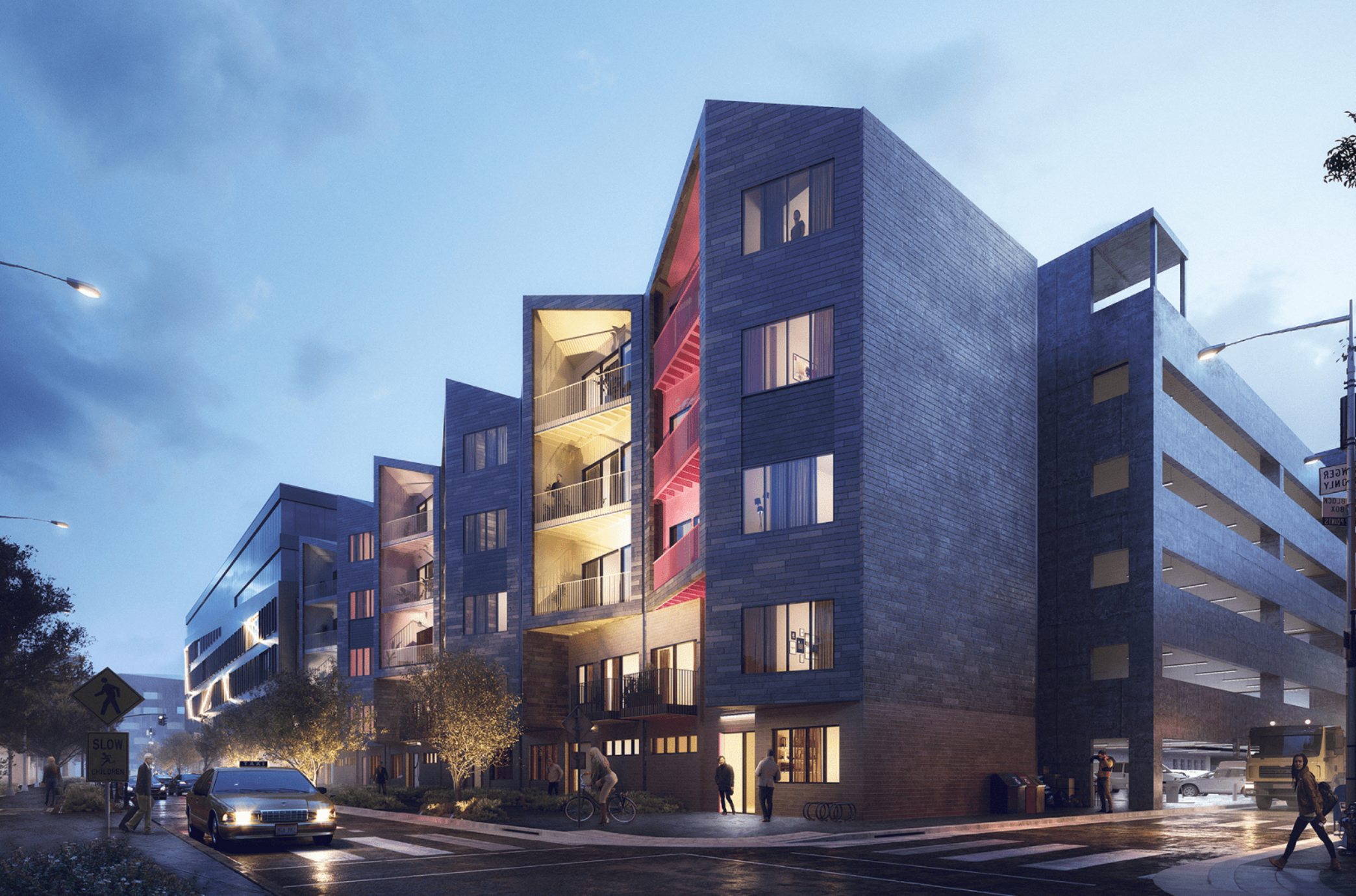 Gravity Building E townhomes, McDowell St, Columbus, OH 43215. Offering urban sophistication, luxury living, and amenities including fitness center, yoga studio, rooftop terraces, and more.